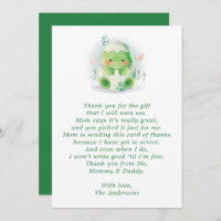 Dinosaur Egg Baby Shower Thank You Card