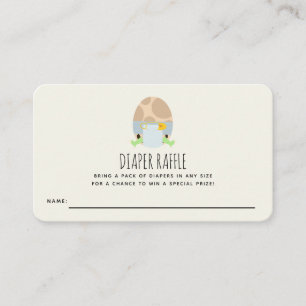 Dinosaur Egg Boy Baby Shower Diaper Raffle Ticket Enclosure Card