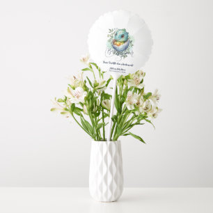 Dinosaur Egg Cute Watercolor Leaves Baby Shower Balloon