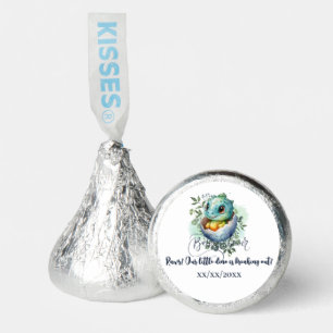 Dinosaur Egg Cute Watercolor Leaves Baby Shower Hershey®'s Kisses®