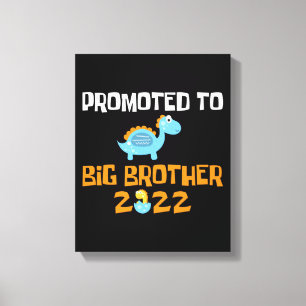 Dinosaur Egg Hatching Promoted To Big Brother Canvas Print