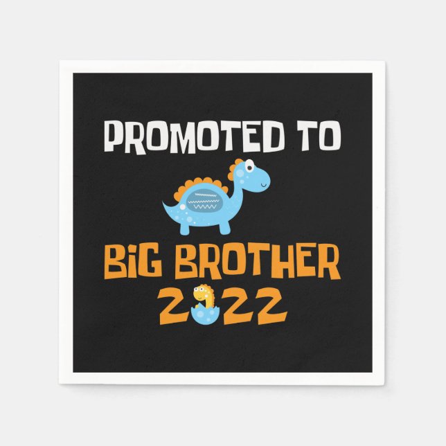 Dinosaur Egg Hatching Promoted To Big Brother Napkins (Front)