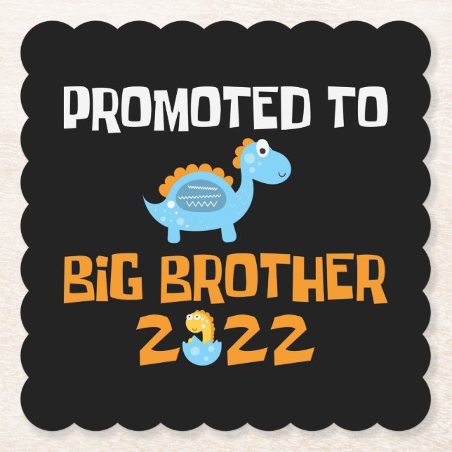 Dinosaur Egg Hatching Promoted To Big Brother Paper Coaster (Front)
