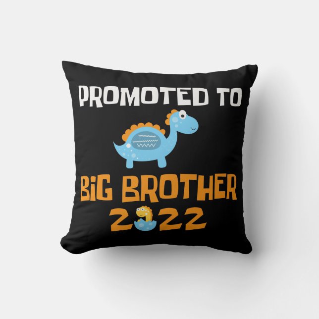 Dinosaur Egg Hatching Promoted To Big Brother Throw Pillow (Front)