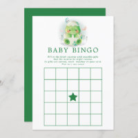 Dinosaur Egg Watercolor Baby Bingo Invitation