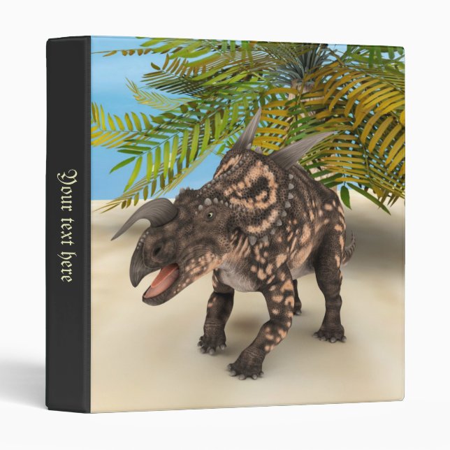 Dinosaur Einiosaurus 3 Ring Binder (Front/Spine)