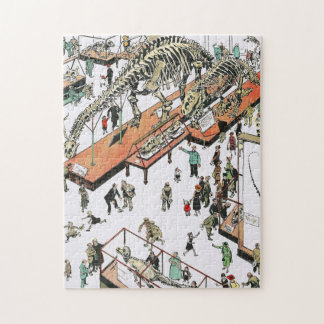 Dinosaur exhibition Museum of Natural History NY Jigsaw Puzzle