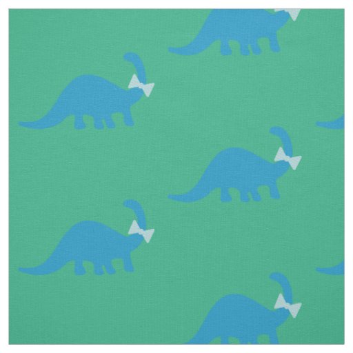 Dinosaur Fabric l Cute Blue Green Pattern