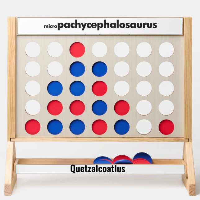 dinosaur fact connect 4 game. fast four (Front)