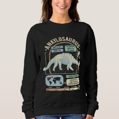 Dinosaur Facts Ankylosaurus Science &amp; Anatomy Gift Sweatshirt