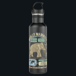 Dinosaur Facts - Woolly Mammoth Science ' Anatomy  Stainless Steel Water Bottle<br><div class="desc">Dinosaur Facts - Woolly Mammoth Science ' Anatomy Gift</div>