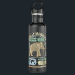 Dinosaur Facts - Woolly Mammoth Science ' Anatomy  Stainless Steel Water Bottle<br><div class="desc">Dinosaur Facts - Woolly Mammoth Science ' Anatomy Gift</div>