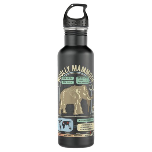 Dinosaur Facts _ Woolly Mammoth Science  Anatomy  Stainless Steel Water Bottle