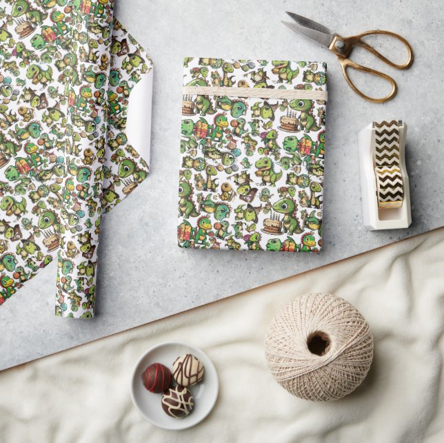 Dinosaur Family Wrapping Paper (Crafts)