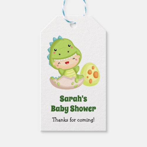 Dinosaur Favor Tags Baby Shower  Boy 1st Birthday