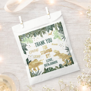 Dinosaur Favour Thank You Stomping By Favor Bag