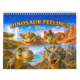 Dinosaur Feelings: Cute & Colorful Kids’ Dino Calendar