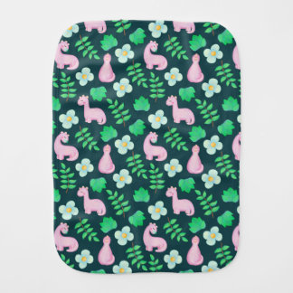 Dinosaur Femininity Baby Burp Cloth