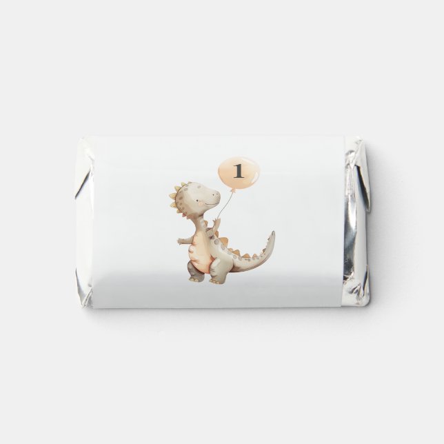 Dinosaur First Birthday Balloon Hershey's Miniatures (Front)