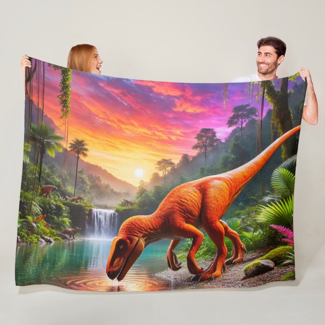 Dinosaur Fleece Blanket (In Situ)