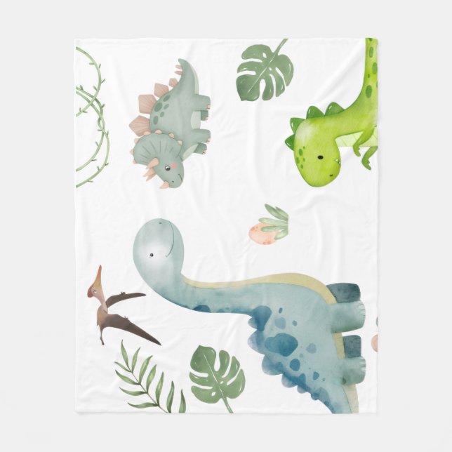 Dinosaur Fleece Blanket (Front)