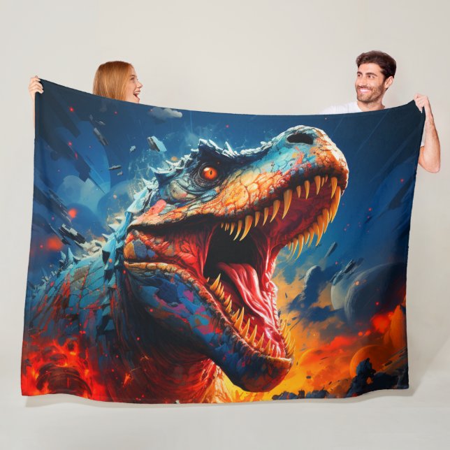 Dinosaur Fleece Blanket (In Situ)