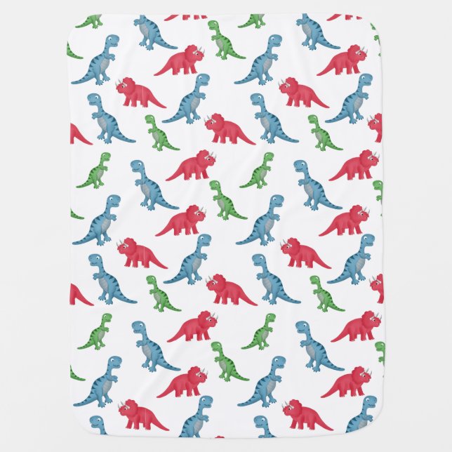 Dinosaur fleece swaddle blanket (Front)