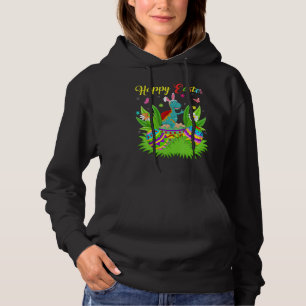 Dinosaur Floral Easter Egg Spinosaurus Easter Hoodie