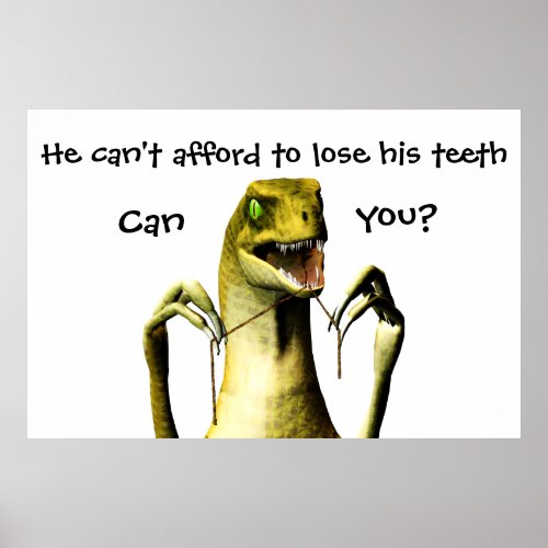 Dinosaur Flossing poster