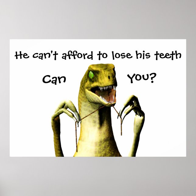 Dinosaur Flossing poster (Front)