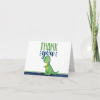 Dinosaur Folded Blank Thank You Card