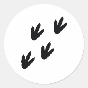 dinosaur footprints classic round sticker