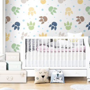 Dinosaur Footprints Pattern Kids Boy Colorful  Wallpaper