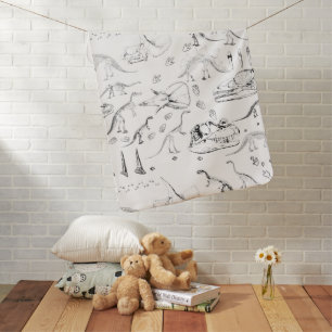 Dinosaur Fossil Bones Pattern Baby Blanket