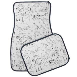 Dinosaur Fossil Bones Pattern Car Floor Mat