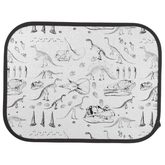 Dinosaur Fossil Bones Pattern Car Floor Mat (Rear)