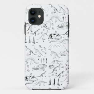 Dinosaur Fossil Bones Pattern iPhone 11 Case
