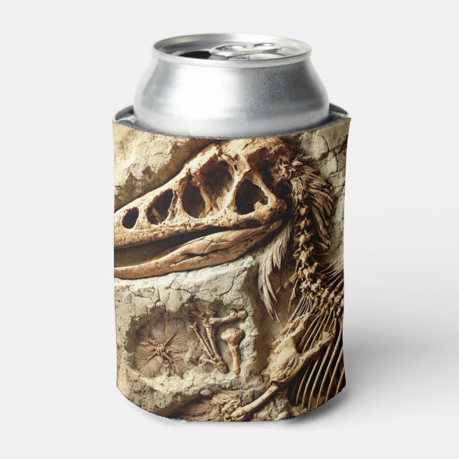 Dinosaur Fossil Can Cooler (Can Front)