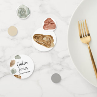 Dinosaur fossil kid birthday party confetti