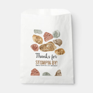 Dinosaur fossil kid birthday party favor bag