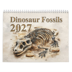 Dinosaur Fossils – Prehistoric Fossil 2027 Calendar