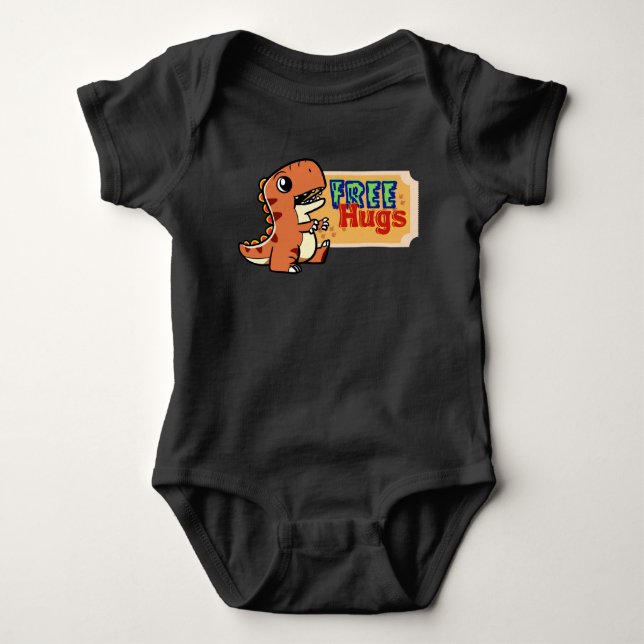 Dinosaur Free Hugs Baby/toddler/kids Apparel  Baby Bodysuit (Front)