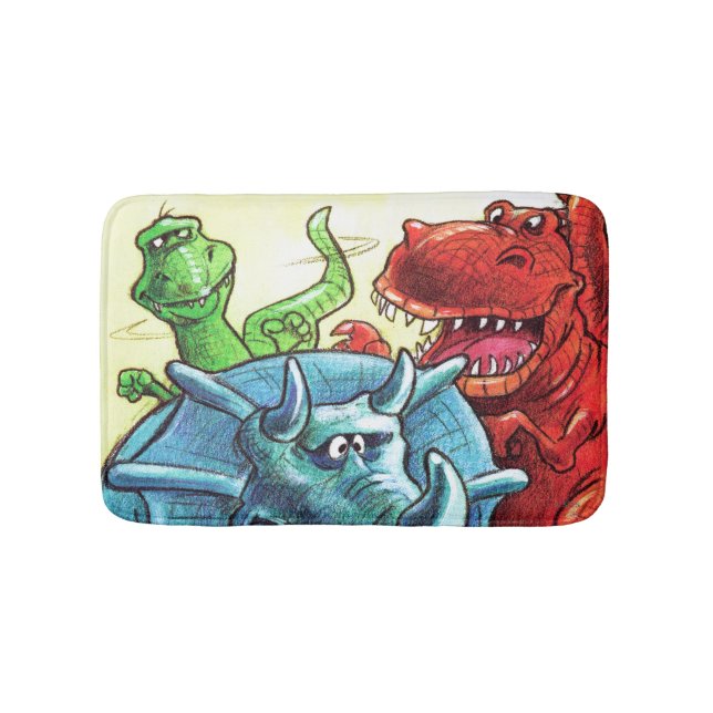 Dinosaur Friends Bathroom Mat (Front)