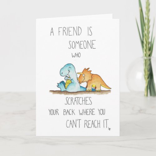 DINOSAUR FRIENDS greeting card by Nicole Janes