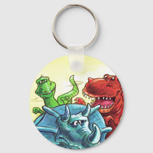 Dinosaur Friends Keychain