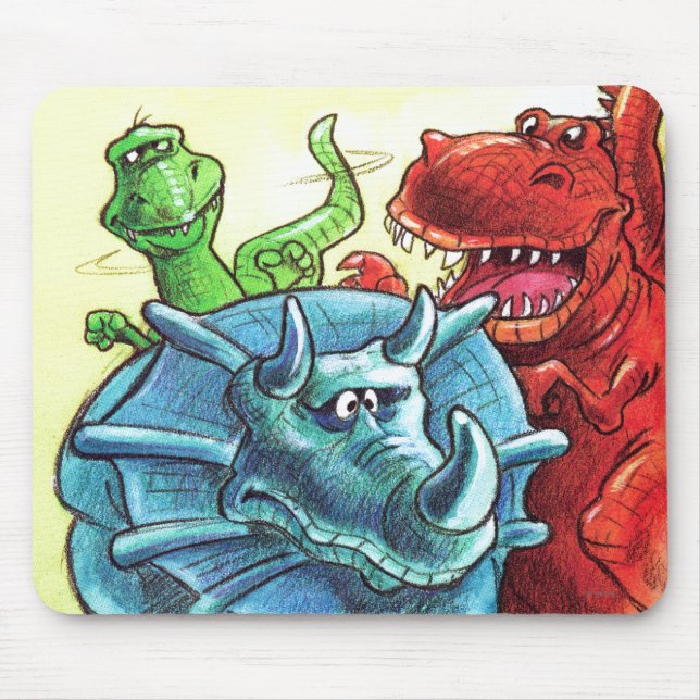 Dinosaur Friends Mouse Pad (Front)