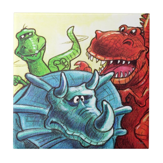 Dinosaur Friends Tile (Front)