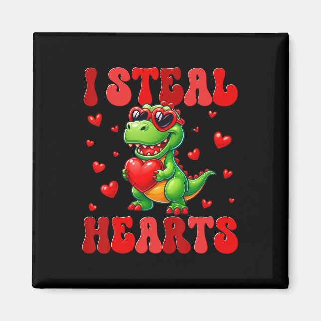 Dinosaur Frolf Player Gift T Rex Golfer Dino Retro Magnet (Front)