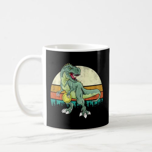 Dinosaur Frolf Player  T Rex Golfer Dino Retro Dis Coffee Mug