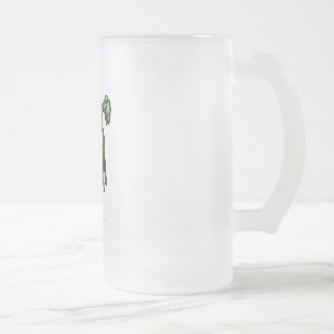 Dinosaur Frosted Glass Beer Mug